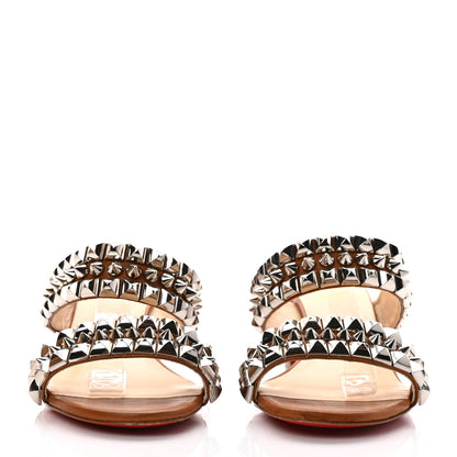 Christian Louboutin Calfskin Studded Tina Goes Mad 55 Slide Sandals 40 Cuoio 2 of 11