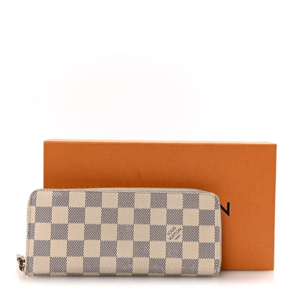 Louis Vuitton Damier Azur Clemence Wallet Rose Ballerine 7 of 7