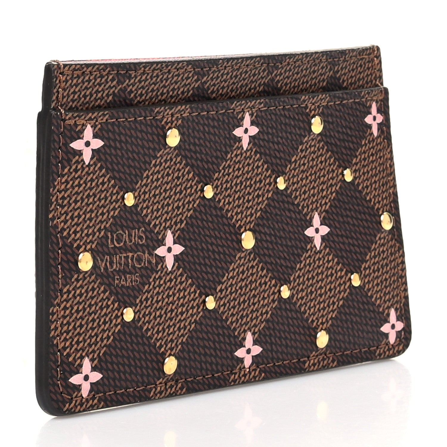 Louis Vuitton Damier Ebene Studded Card Holder 3 of 10