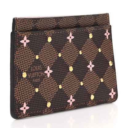 Louis Vuitton Damier Ebene Studded Card Holder 3 of 10