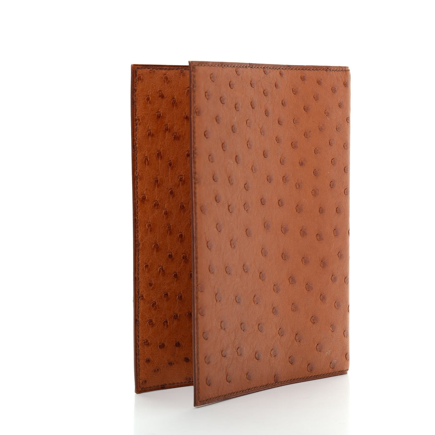 Ostrich Notebook Cover Cognac