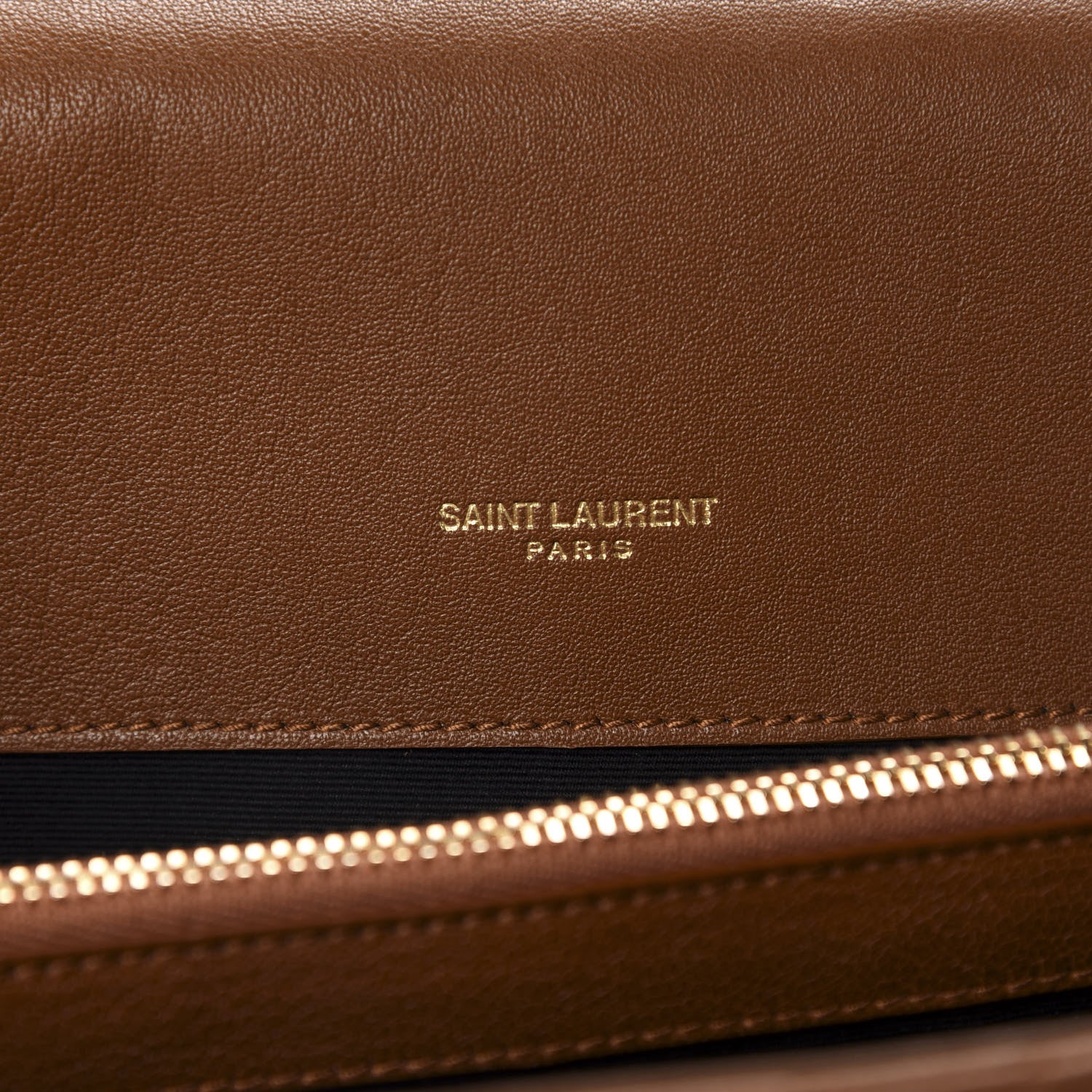 Saint Laurent Sheepskin Matelasse Chevron Monogram Large College Satchel Cognac 8 of 11