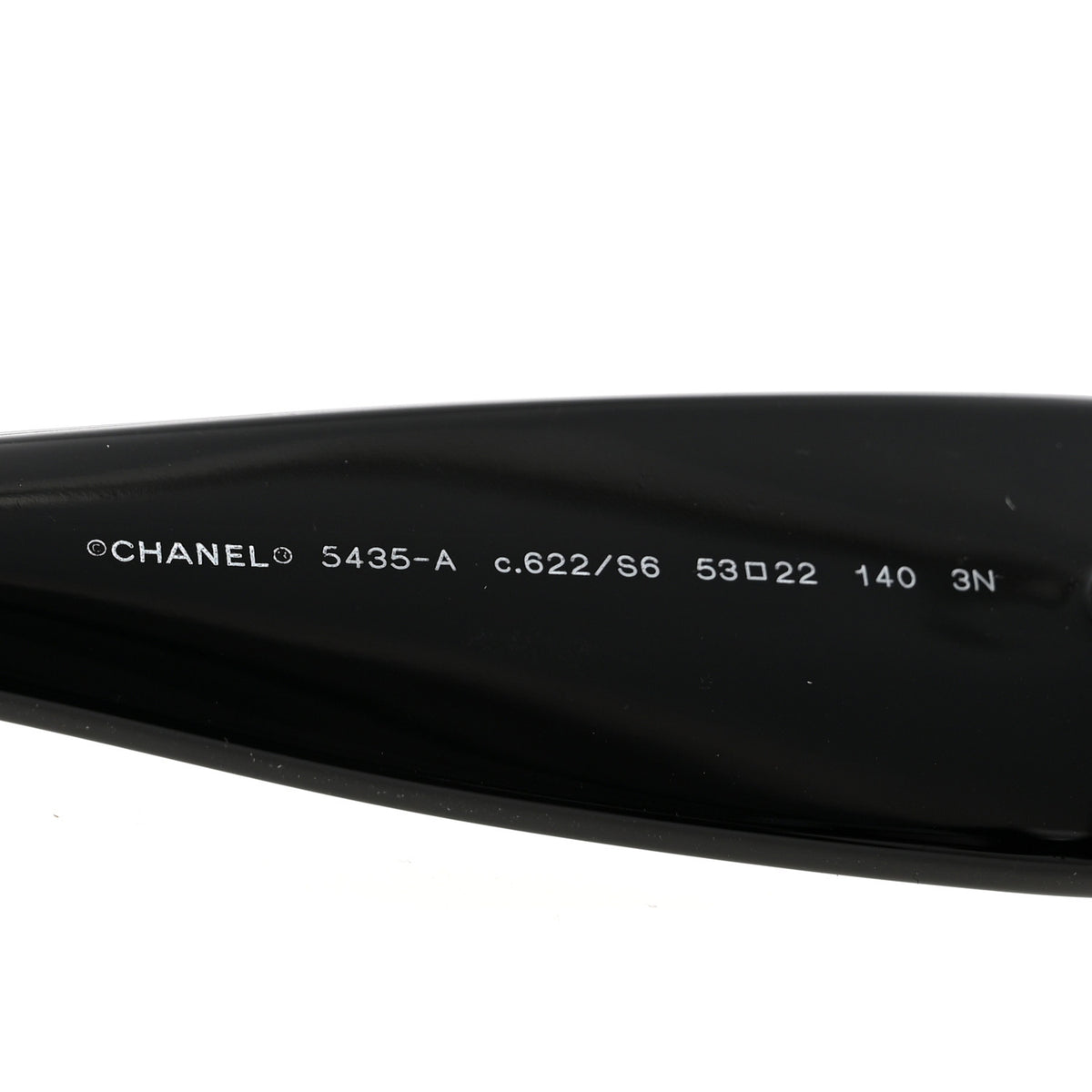 Acetate Rectangle Sunglasses 5435-A Black