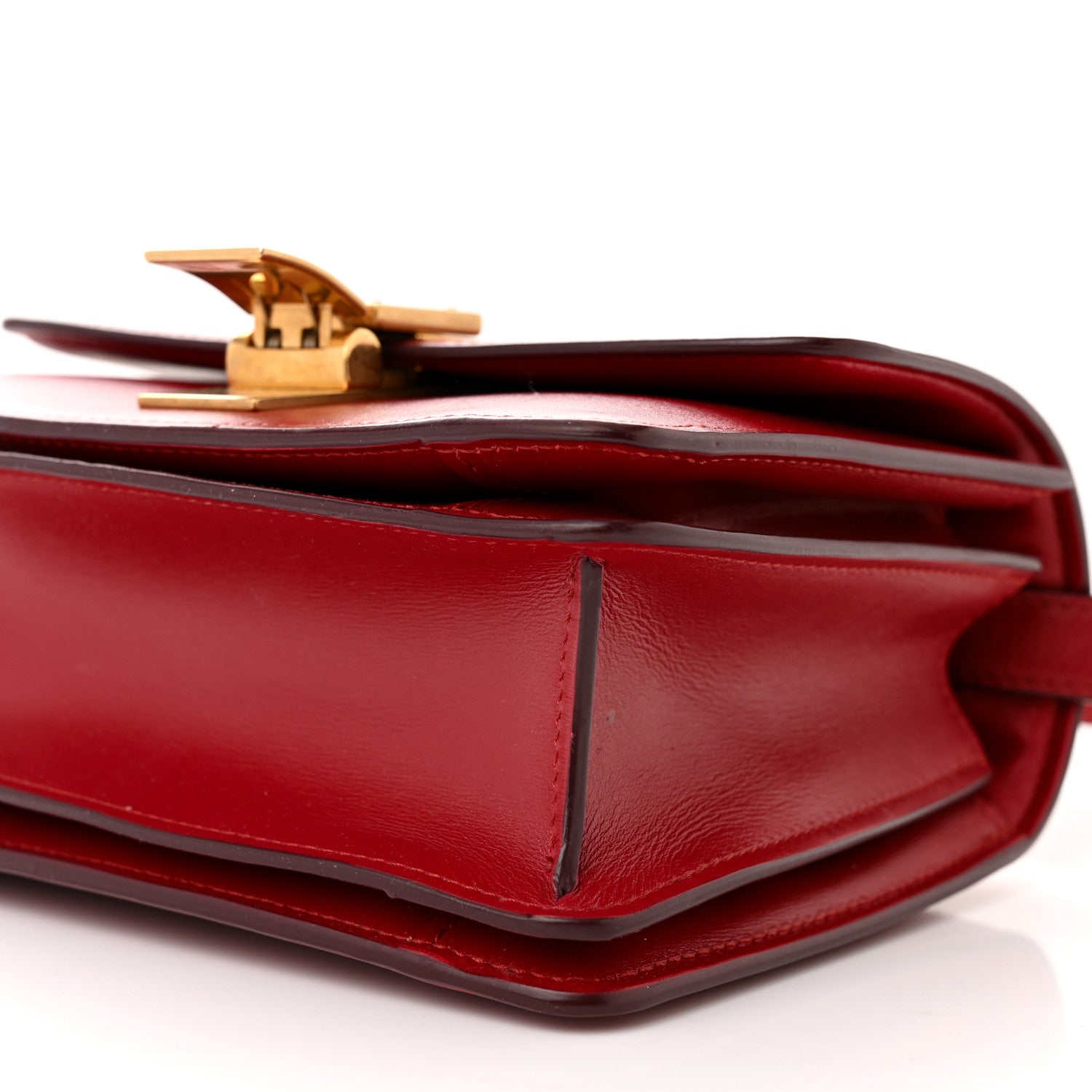 Celine Smooth Calfskin Small Classic Box Flap Bag Red 10 of 15