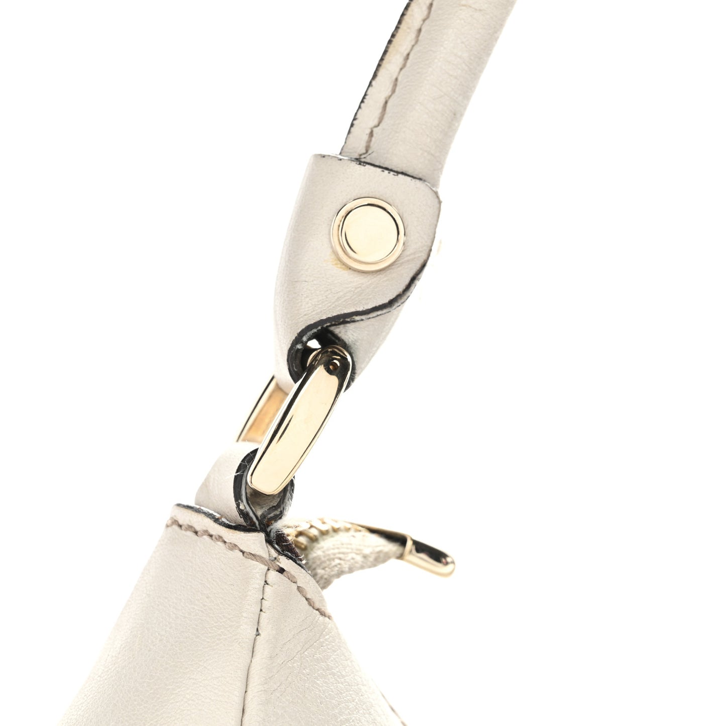 Monogram Large D Gold Hobo Off White