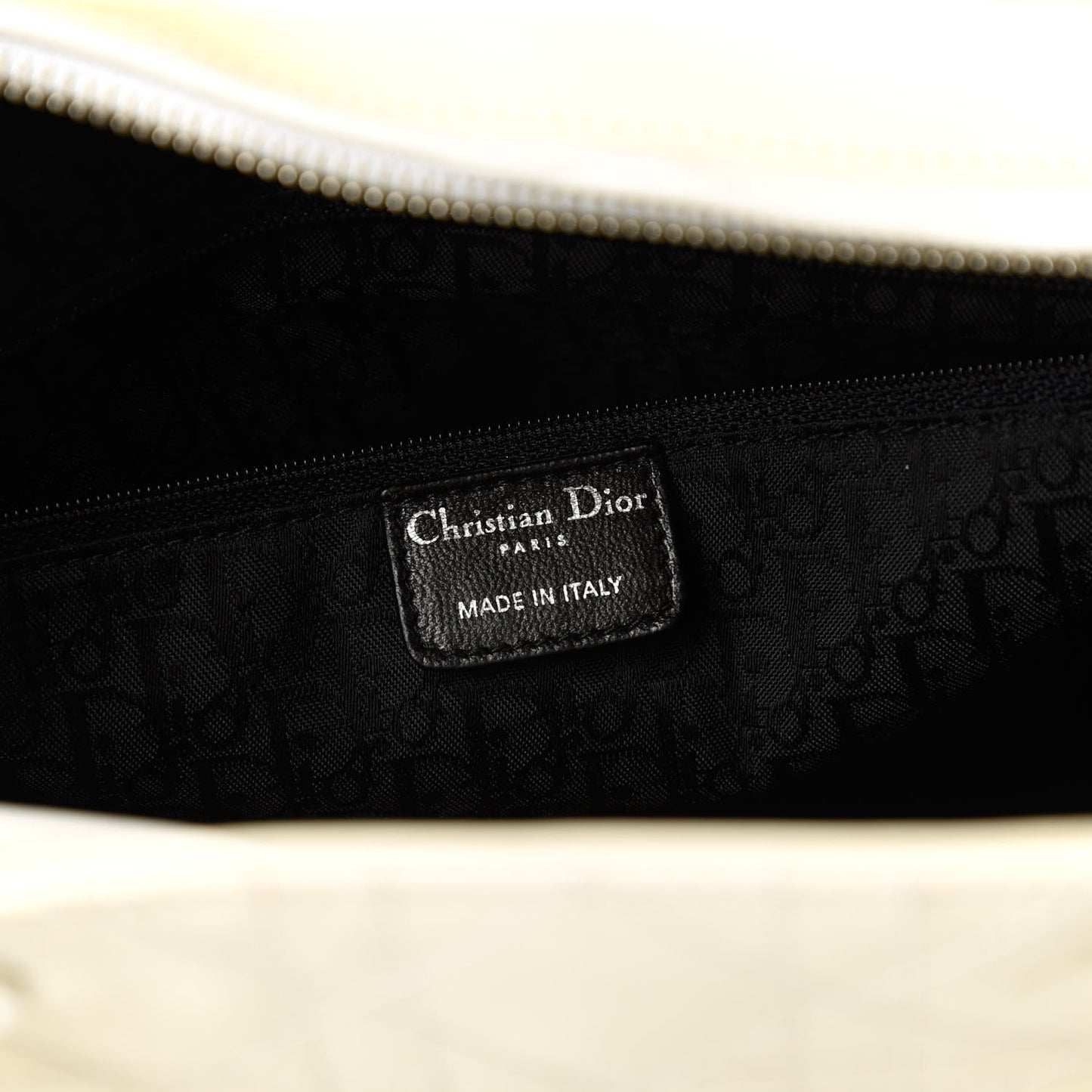 Patent Cannage Large Lady Dior White