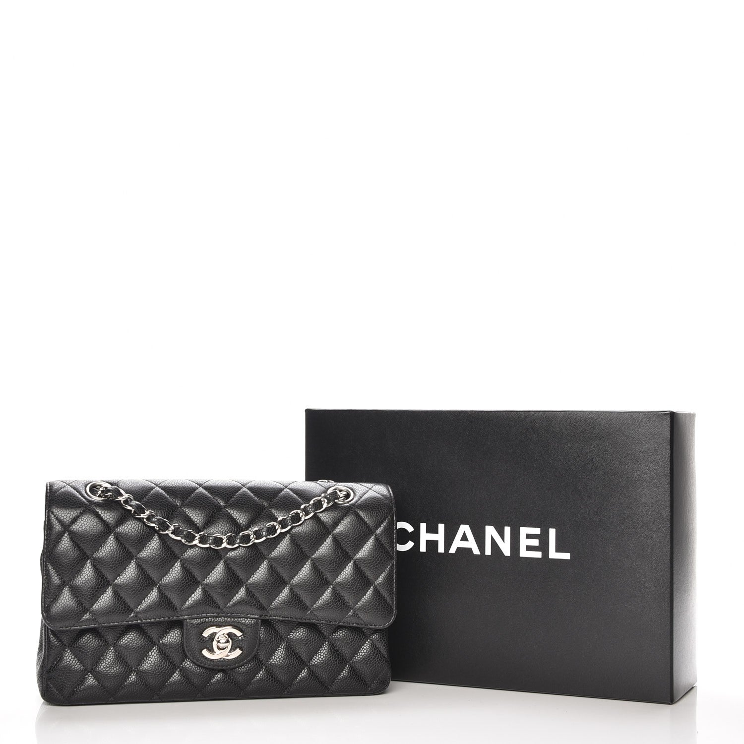 Chanel Caviar Quilted Medium Double Flap Black 8 of 8
