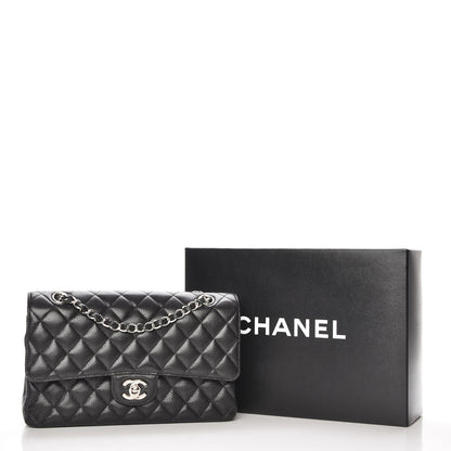 Chanel Caviar Quilted Medium Double Flap Black 8 of 8