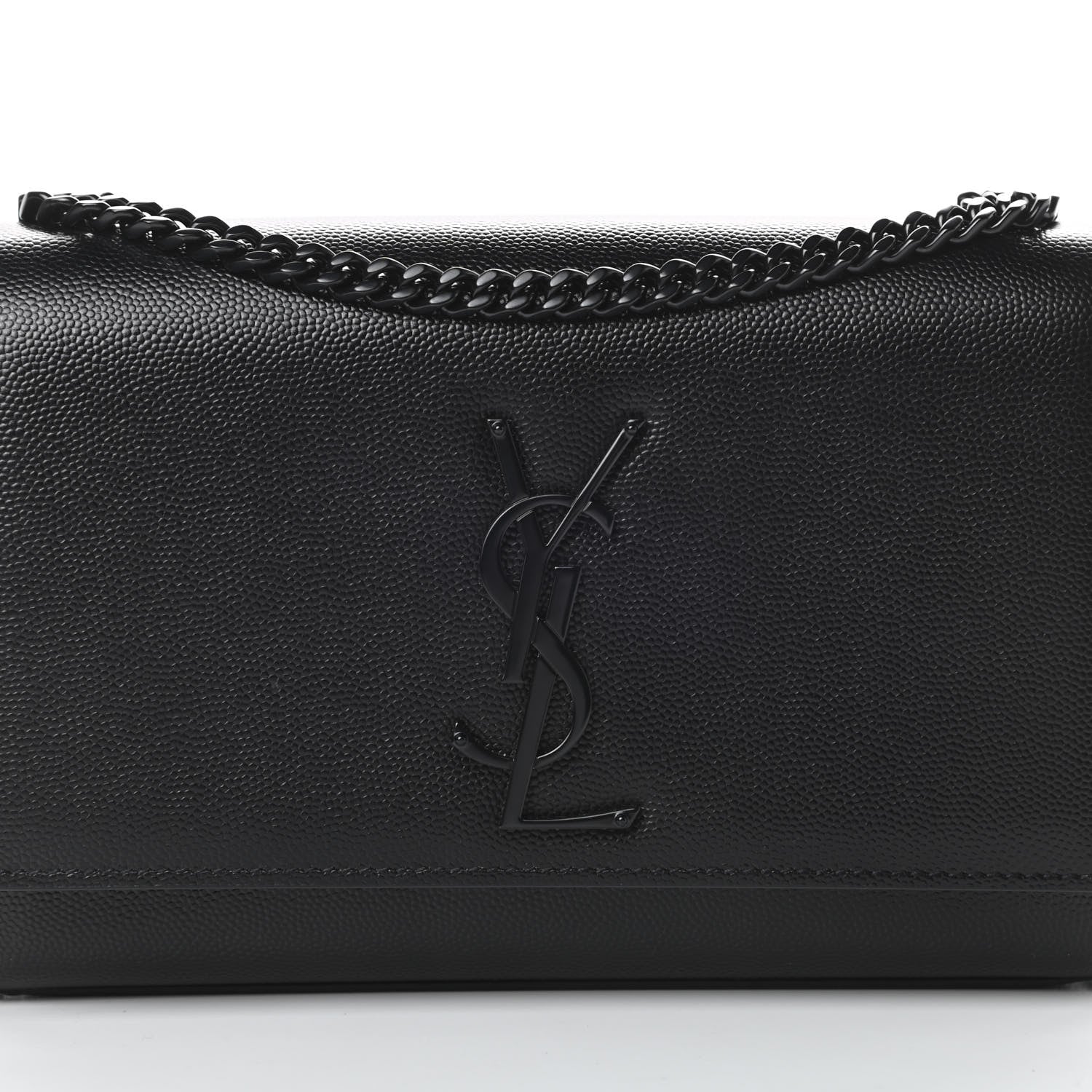 Saint Laurent Grain De Poudre Small Monogram Kate Satchel Black 8 of 10