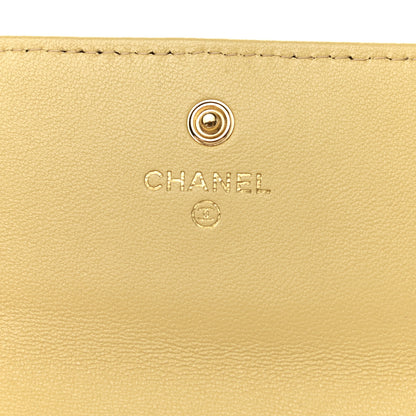 Chanel Lambskin Quilted Chanel 19 Flap Wallet Yellow 6 of 9