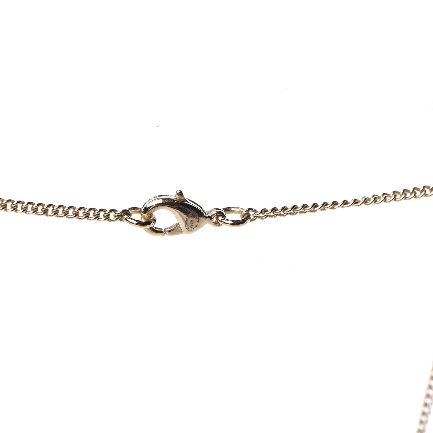 Baguette Crystal High Society CC Pendant Necklace Gold