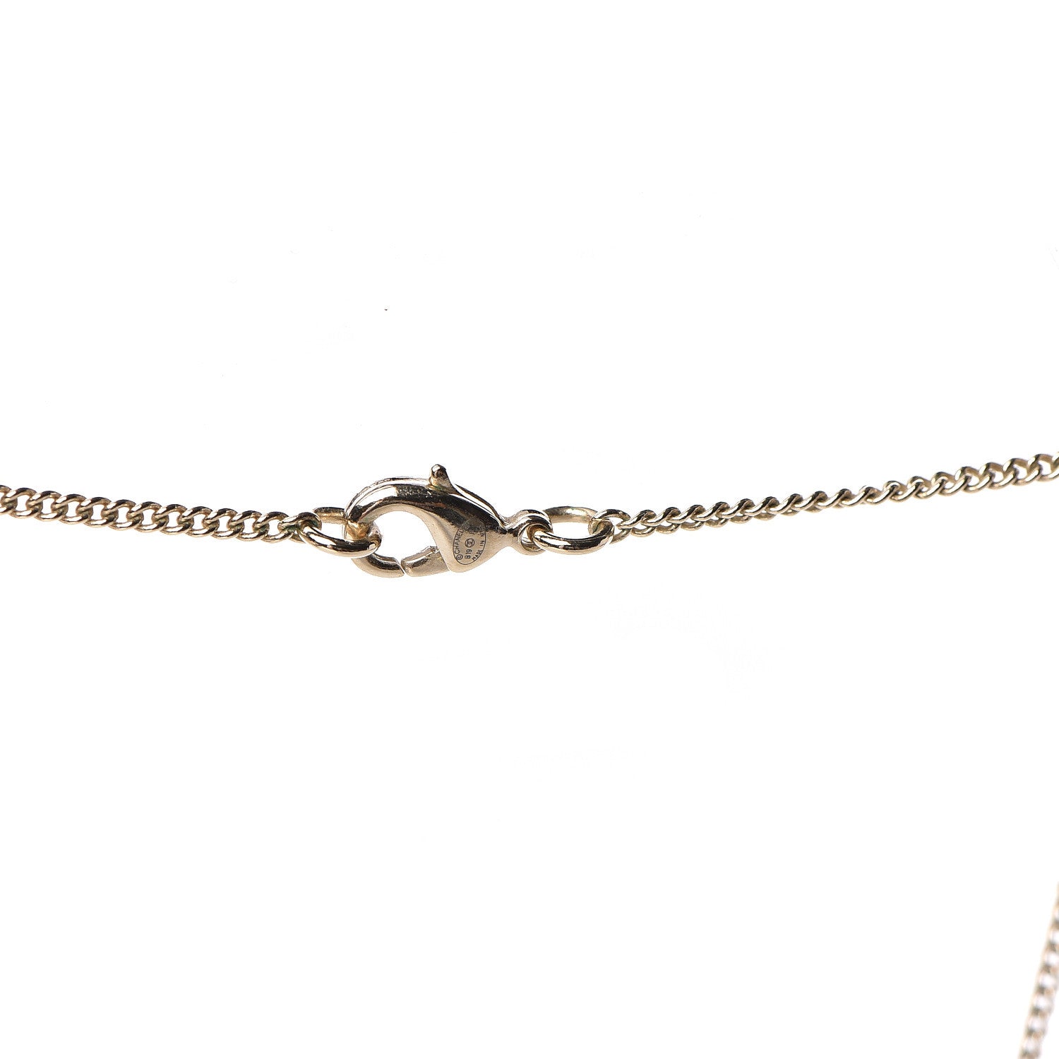 Chanel Baguette Crystal High Society CC Pendant Necklace Gold 4 of 5