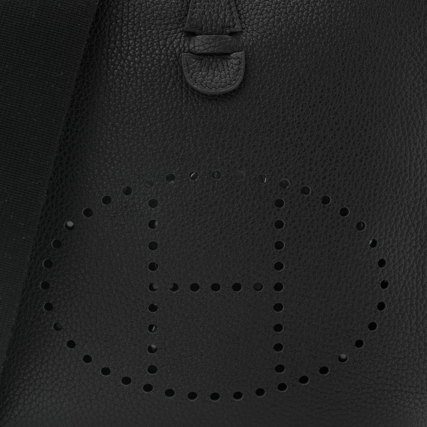 Hermes Taurillon Clemence Evelyne III PM Black 8 of 10