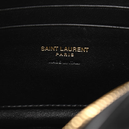 Saint Laurent Canvas Calfskin Leopard Print Monogram Mini Lou Camera Bag Brown 6 of 11
