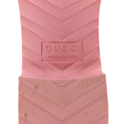 Gucci Rubber Gucci Logo Womens Platform 20/60mm Slide Sandals 35 Wild Rose 7 of 10