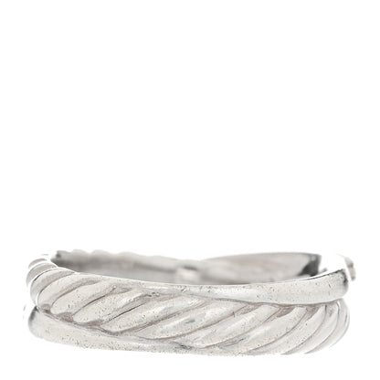 David Yurman Sterling Silver Diamond 5mm Crossover Ring 52 6 3 of 6