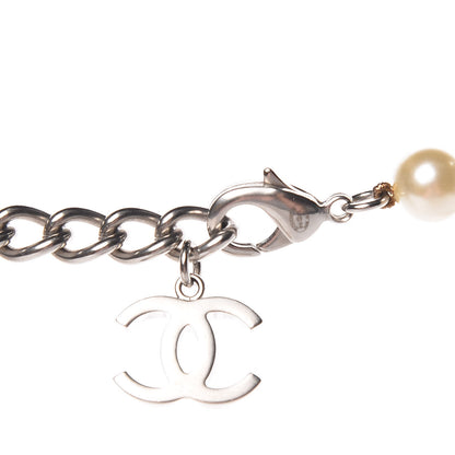 Chanel Pearl CC Short Necklace Silver 4 of 6
