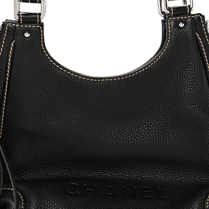 Chanel Grained Calfskin Tassel Hobo Black 8 of 14