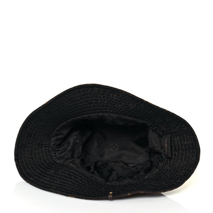Louis Vuitton Nylon Monogram Reversible Bob Bucket Hat S Brown Black 7 of 14