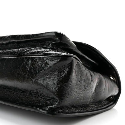 Saint Laurent Crinkled Calfskin Matelasse Monogram Medium Niki Chain Satchel Black 10 of 10