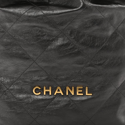 Chanel Shiny Calfskin Quilted Chanel 22 Backpack Grey 8 of 10