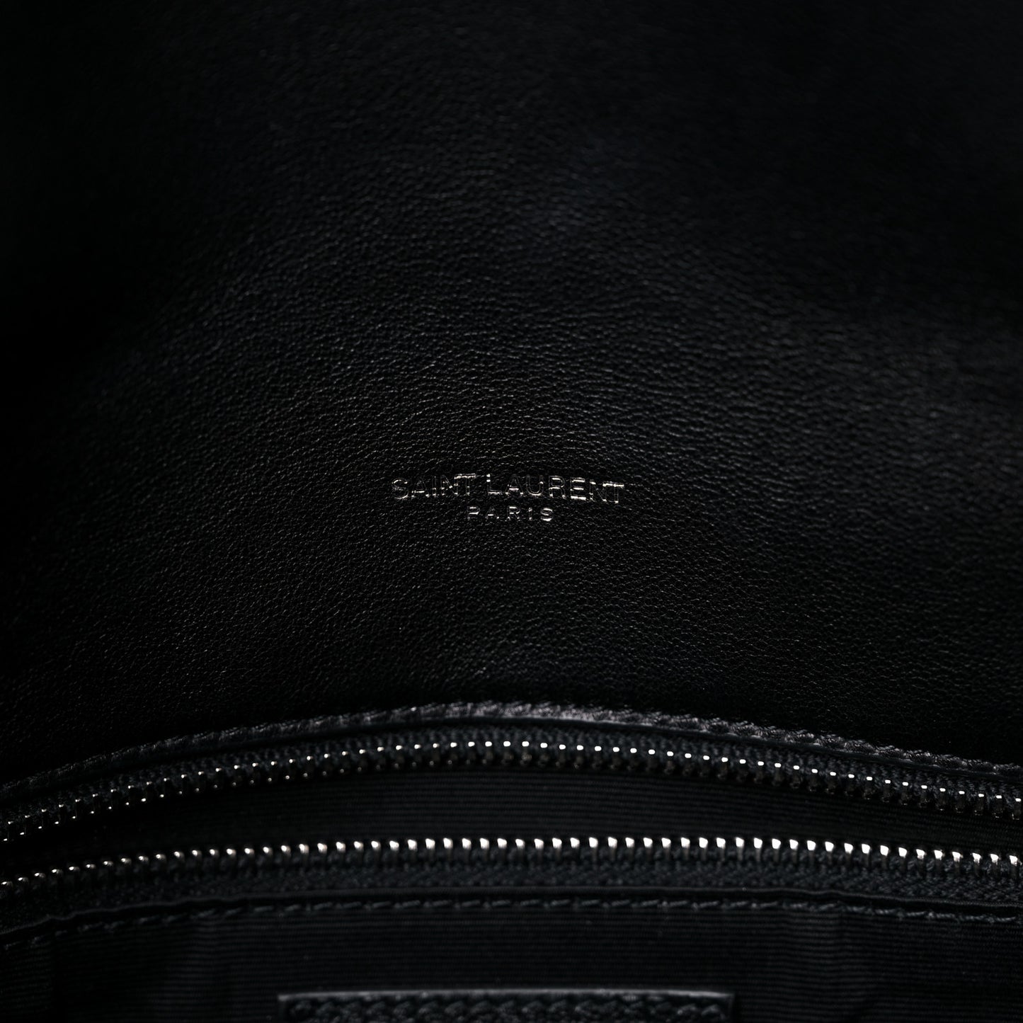 Lambskin Quilted Medium Loulou Puffer Monogram Chain Satchel Black