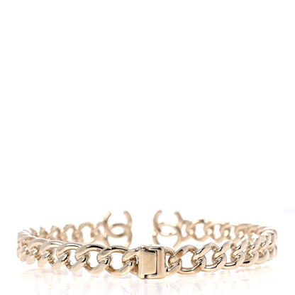 Chanel Metal CC Chain Link Choker Necklace M Gold 3 of 5