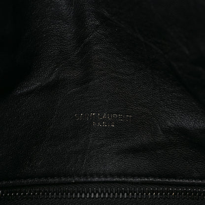 Saint Laurent Lambskin Quilted Monogram Monochrome Medium Loulou Puffer Chain Satchel Black 6 of 10