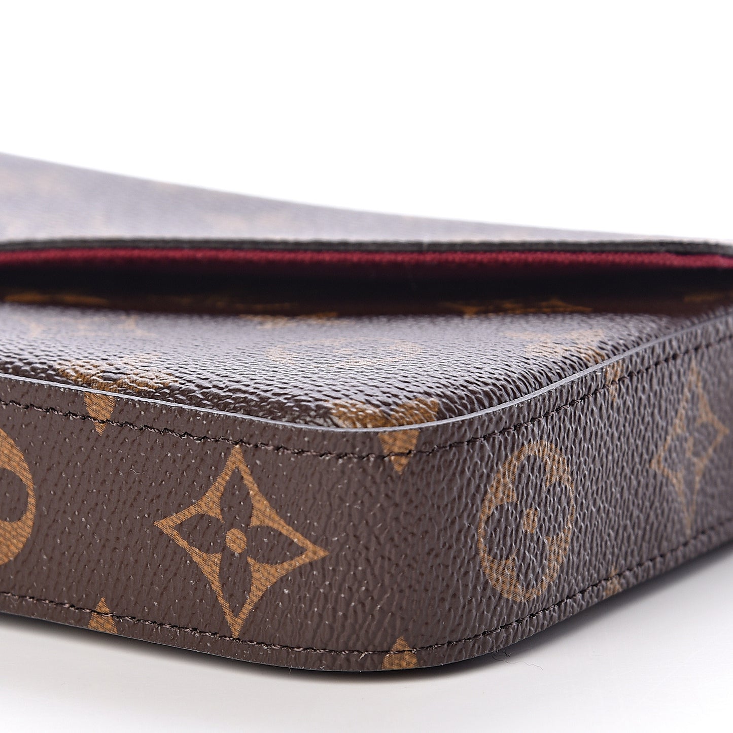 Monogram Pochette Felicie Chain Wallet Fuchsia