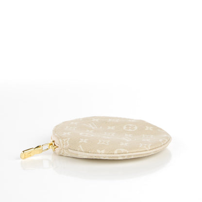 Louis Vuitton Mini Lin Round Coin Purse Dune 3 of 6