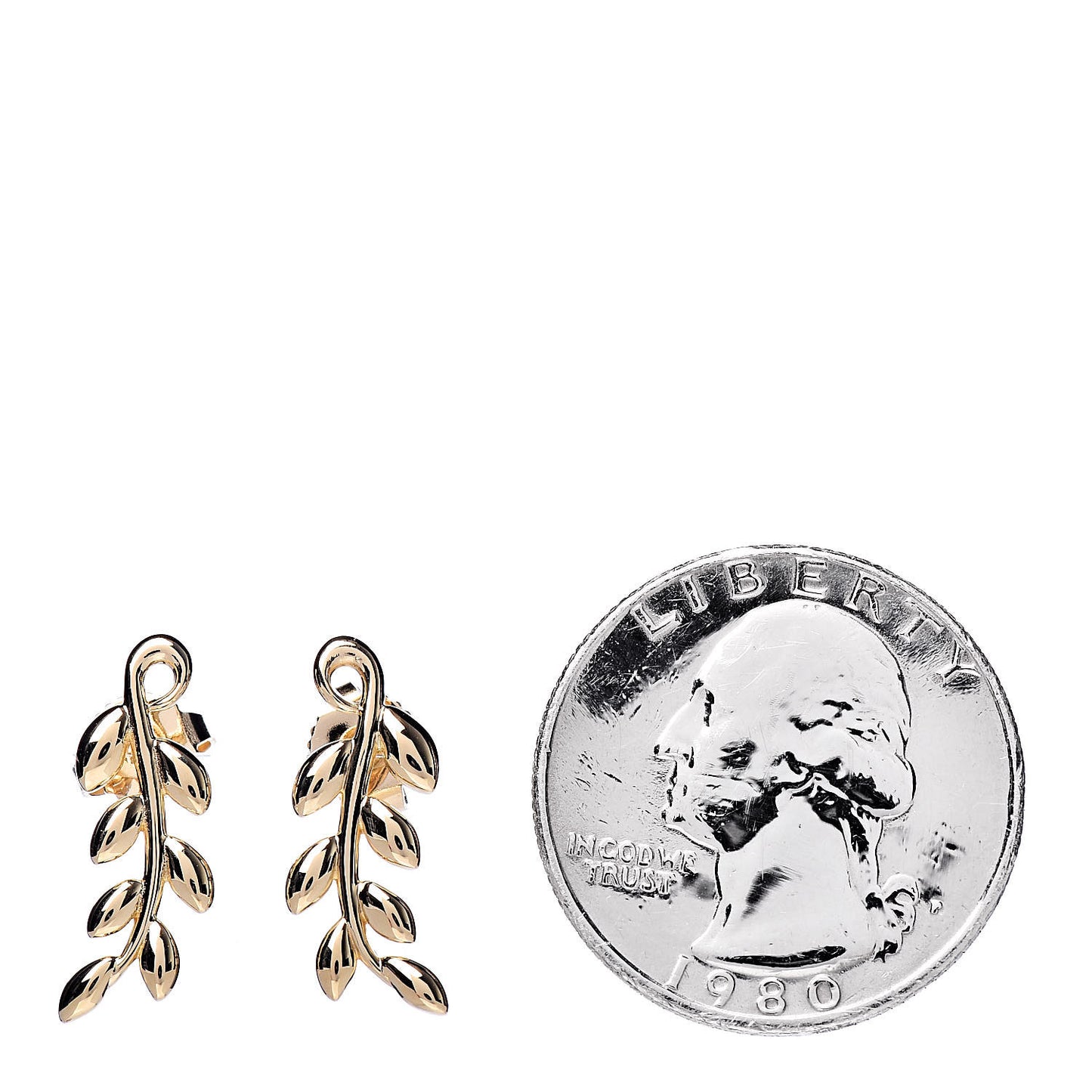 18K Yellow Gold Paloma Picasso Olive Leaf Climber Earrings