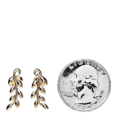 Tiffany 18K Yellow Gold Paloma Picasso Olive Leaf Climber Earrings 2 of 4