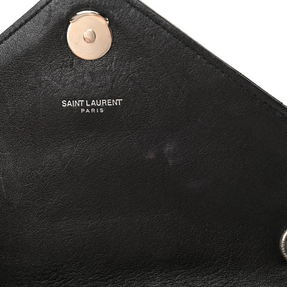 Saint Laurent Sheepskin Tri-Quilt Monogram Medium College Bag Black 11 of 11