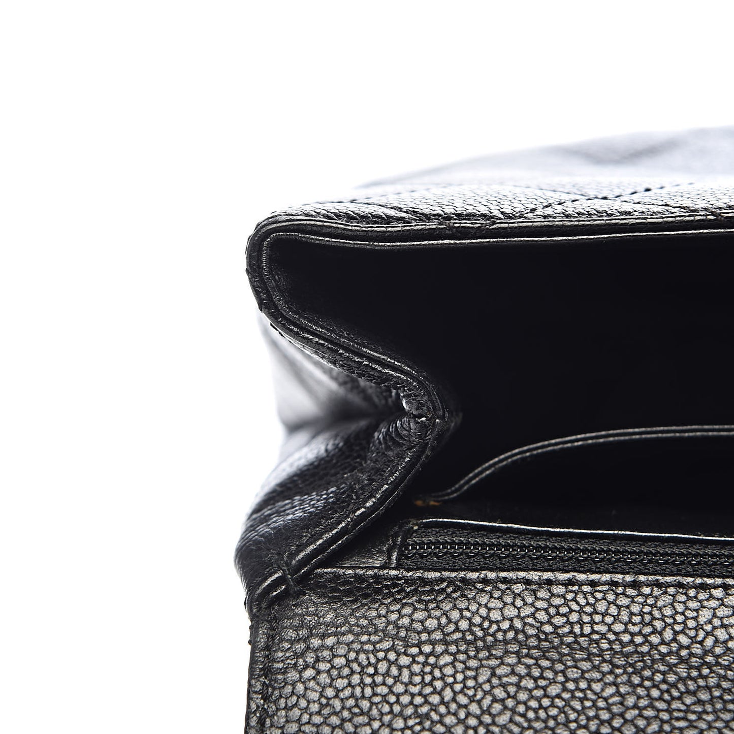 Caviar Quilted Jumbo Kelly Flap Black