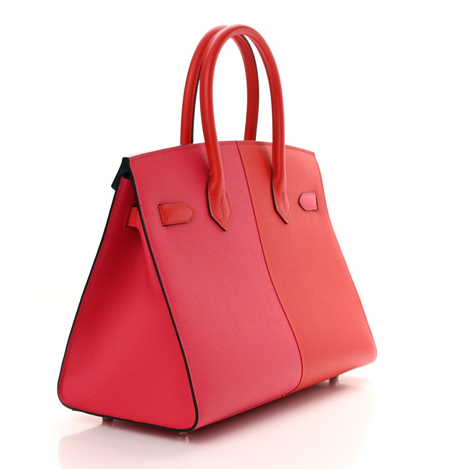 Hermes Epsom Casaque Birkin Sellier 30 Rouge Coeur Rose Extreme Bleu Zanzibar 3 of 11