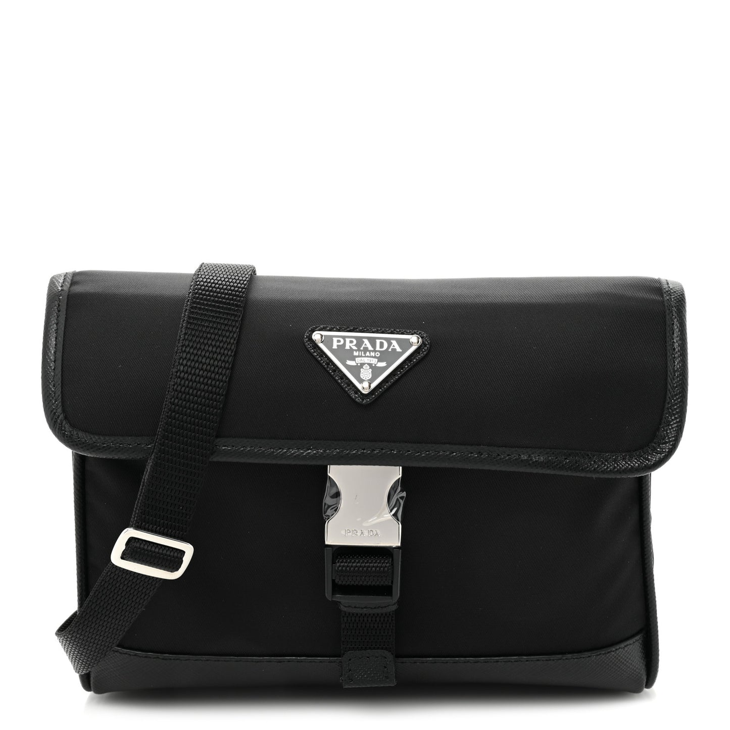 Re-Nylon Saffiano Smartphone Case Crossbody Black
