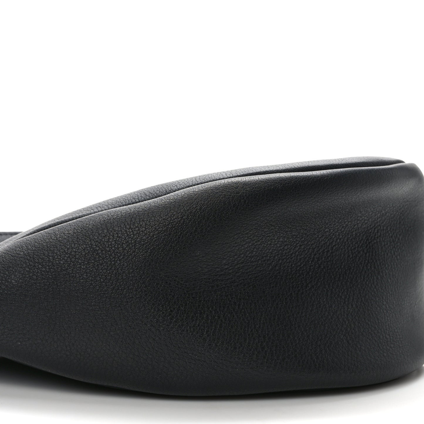 Grained Calfskin Small Slouchy Banana Bag Black