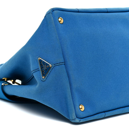 Prada Canapa Logo Tote Azzurro 7 of 17