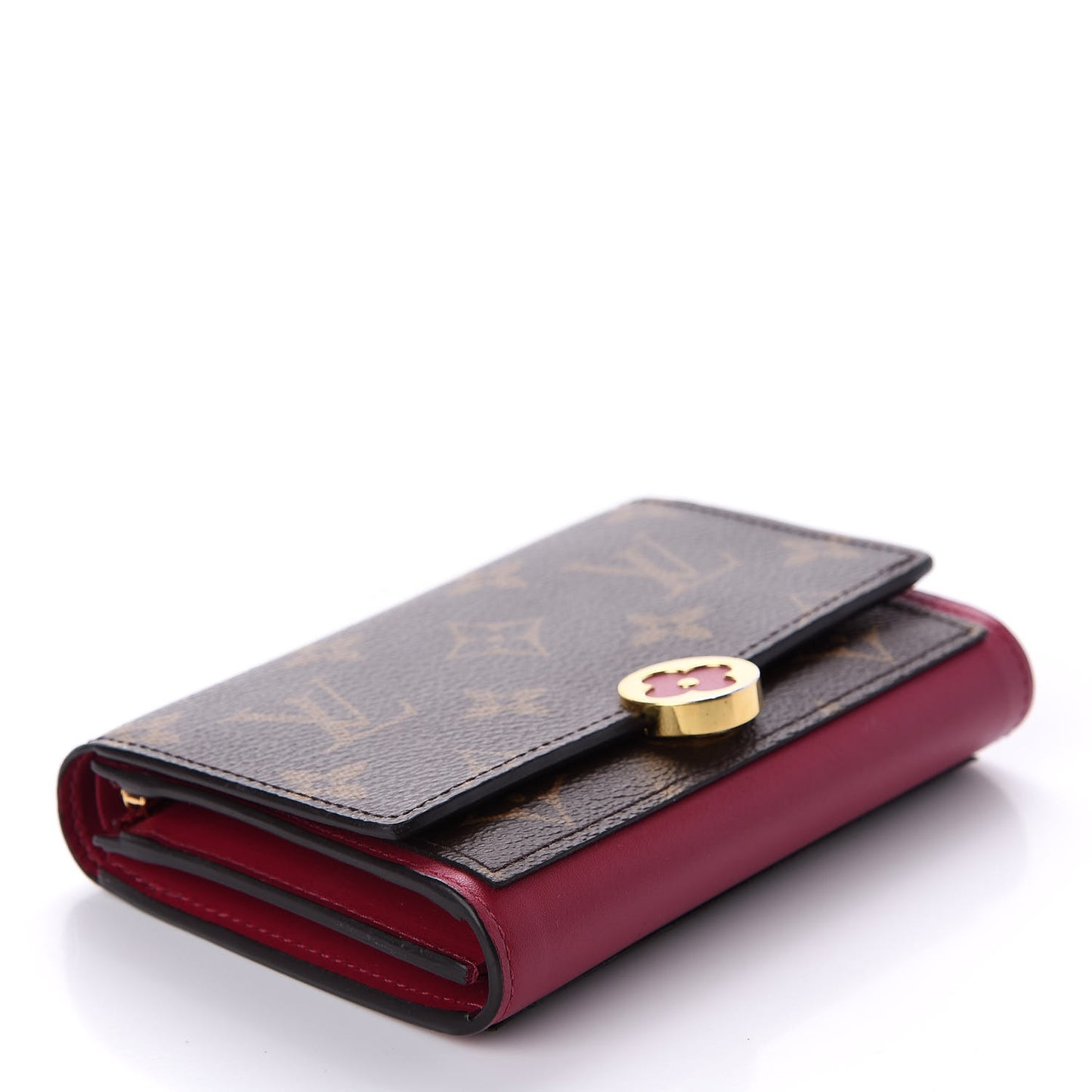 Monogram Flore Compact Wallet Fuchsia