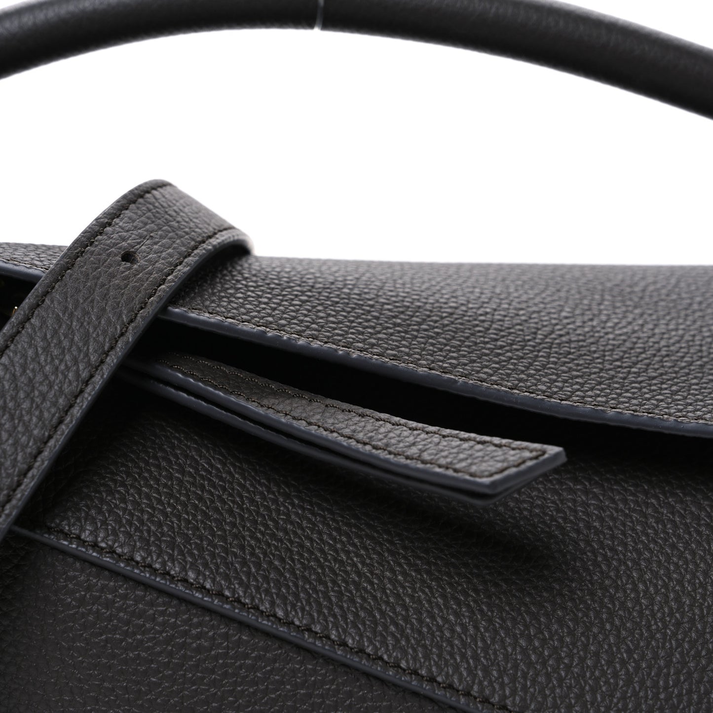 Soft Grained Calfskin Puzzle Edge Bag Dark Grey