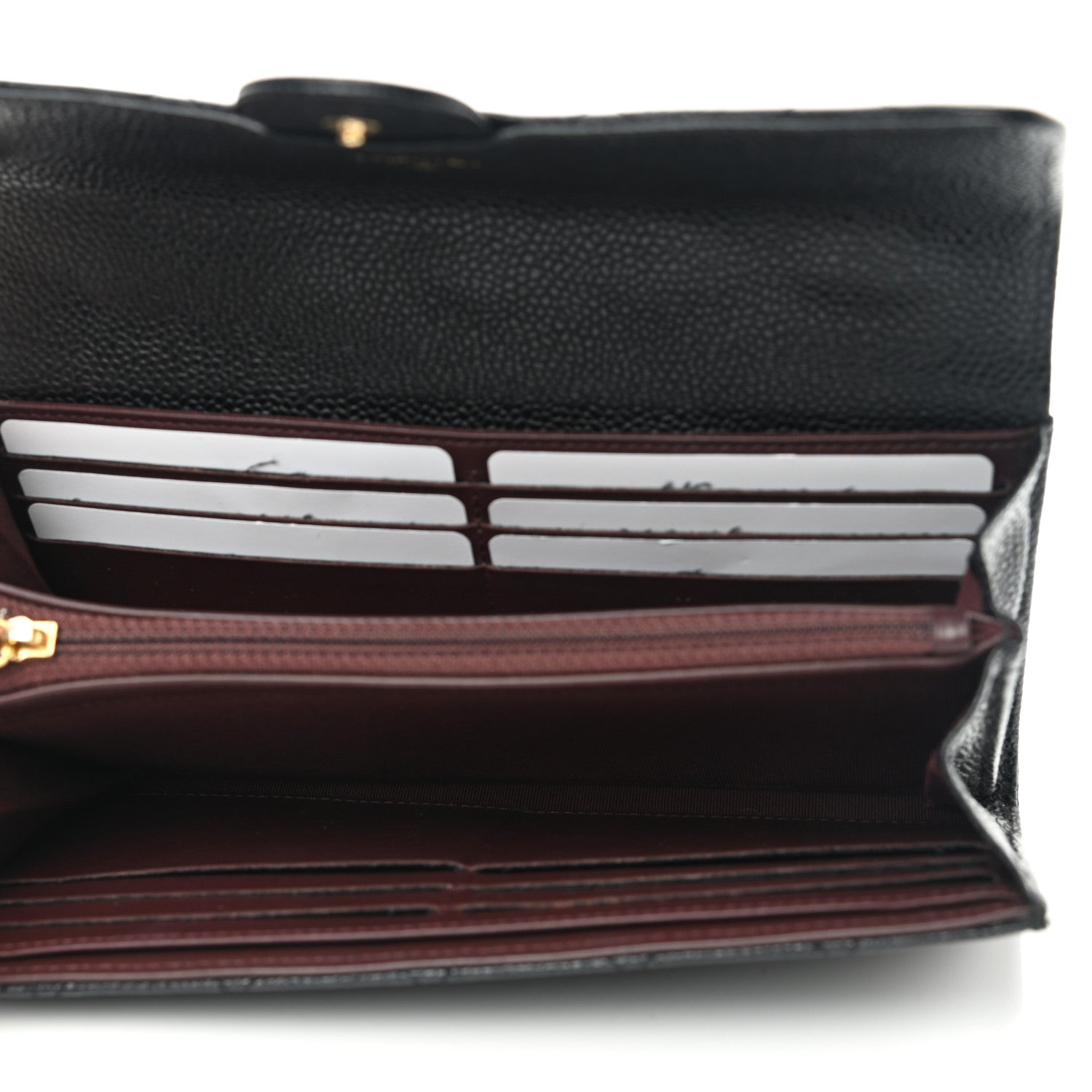 Chanel Caviar Quilted Large Gusset Flap Wallet Black 4 of 9