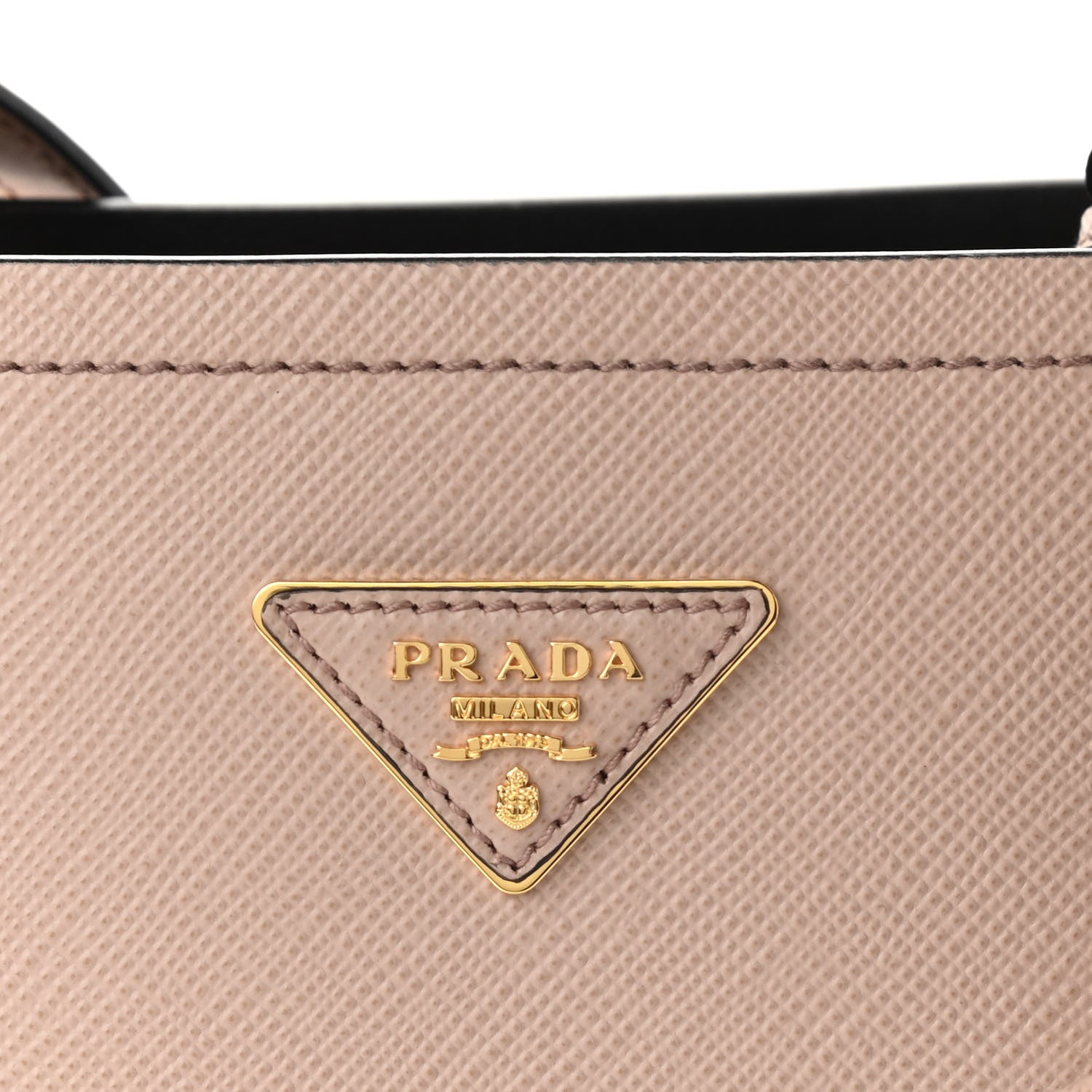Prada Saffiano Cuir Medium Panier Bucket Bag Cipria Black 8 of 11