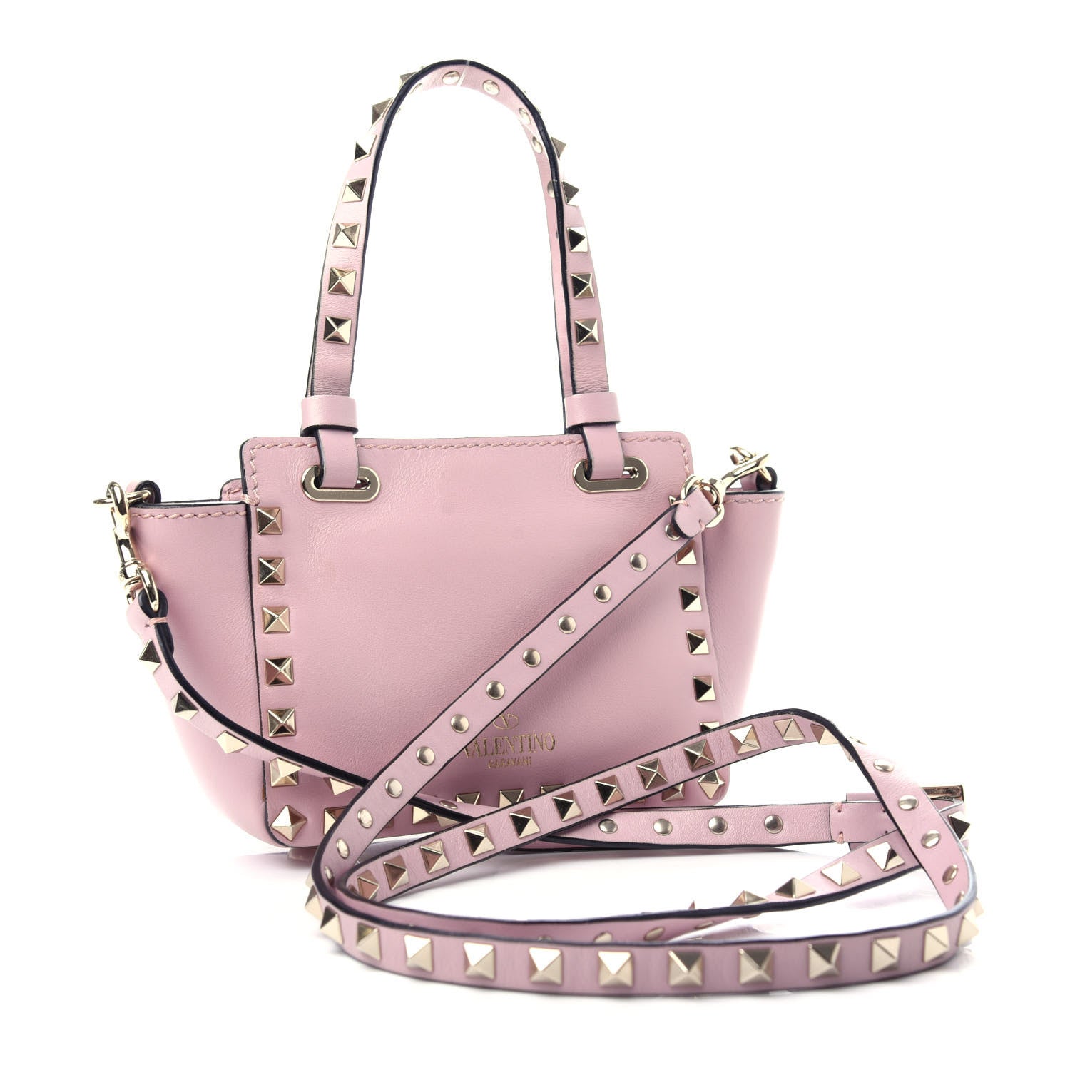Valentino Garavani Vitello Micro Rockstud Tote Cipria 3 of 10