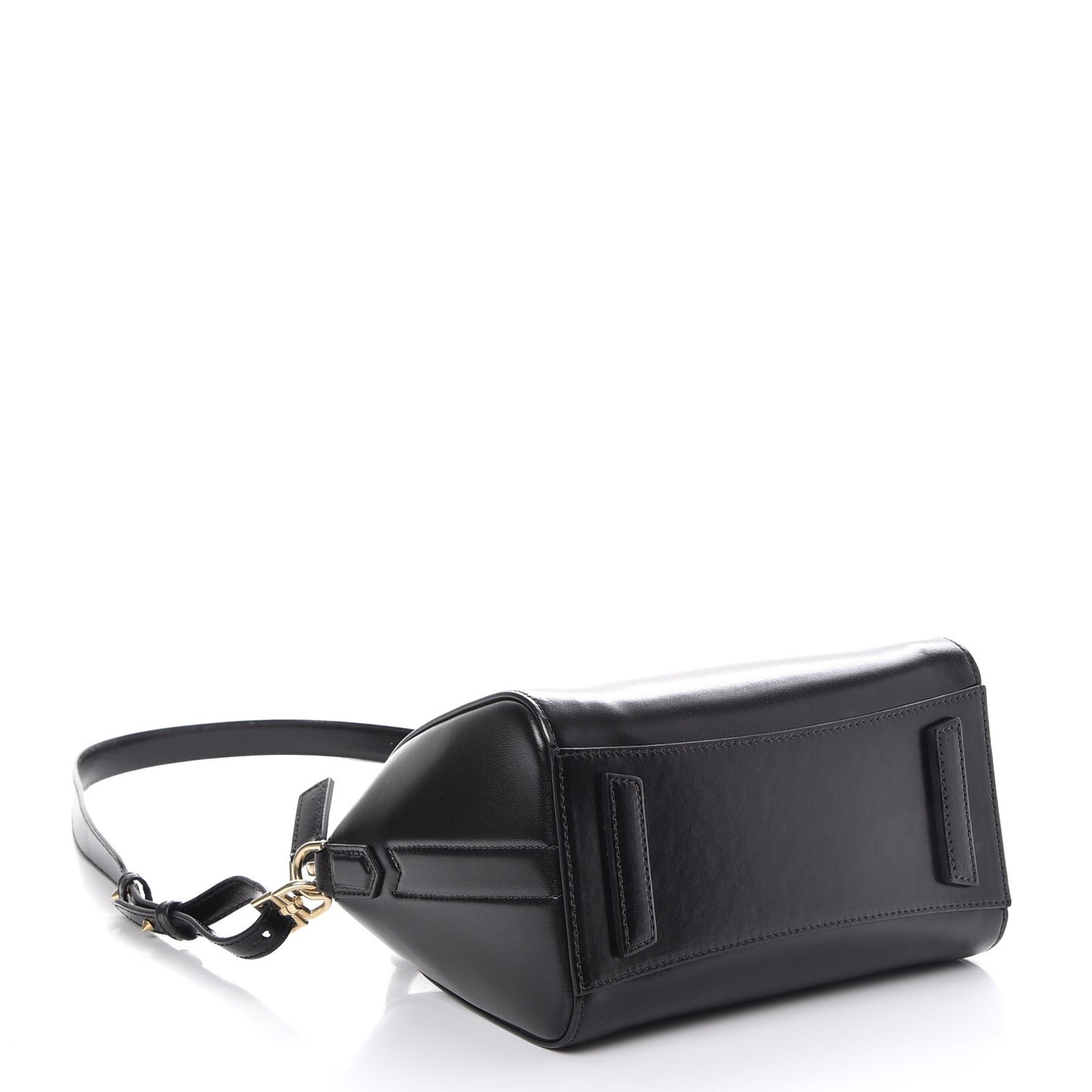 Shiny Lord Calfskin Mini Antigona Black