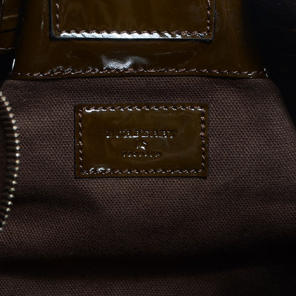 Burberry House Check Patent Margaret Bag Brown 6 of 9