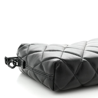 Balenciaga Nappa Calfskin Quilted Touch B Camera Shoulder Bag Black 9 of 10