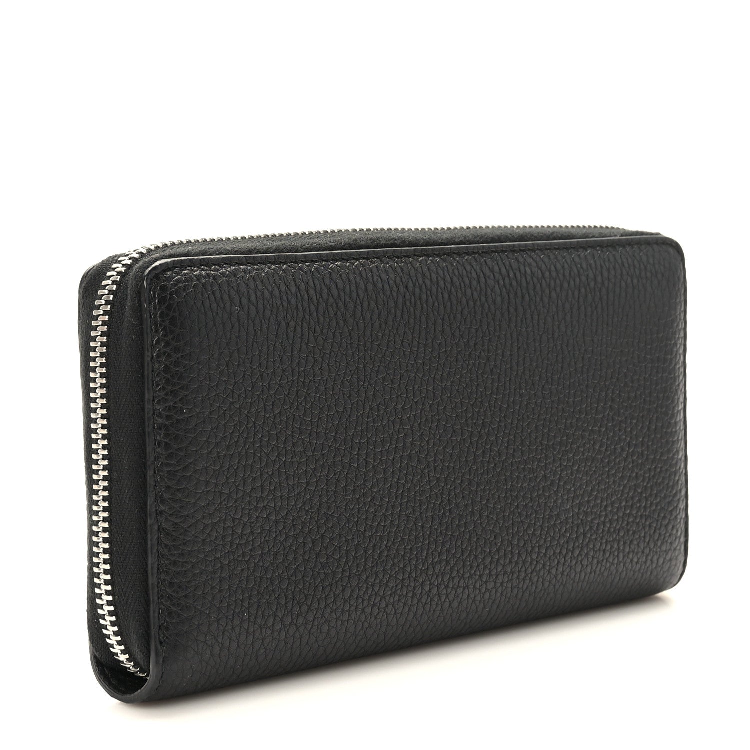 Gucci Pebbled Calfskin Dorian Zip Around Wallet Black 4 of 9