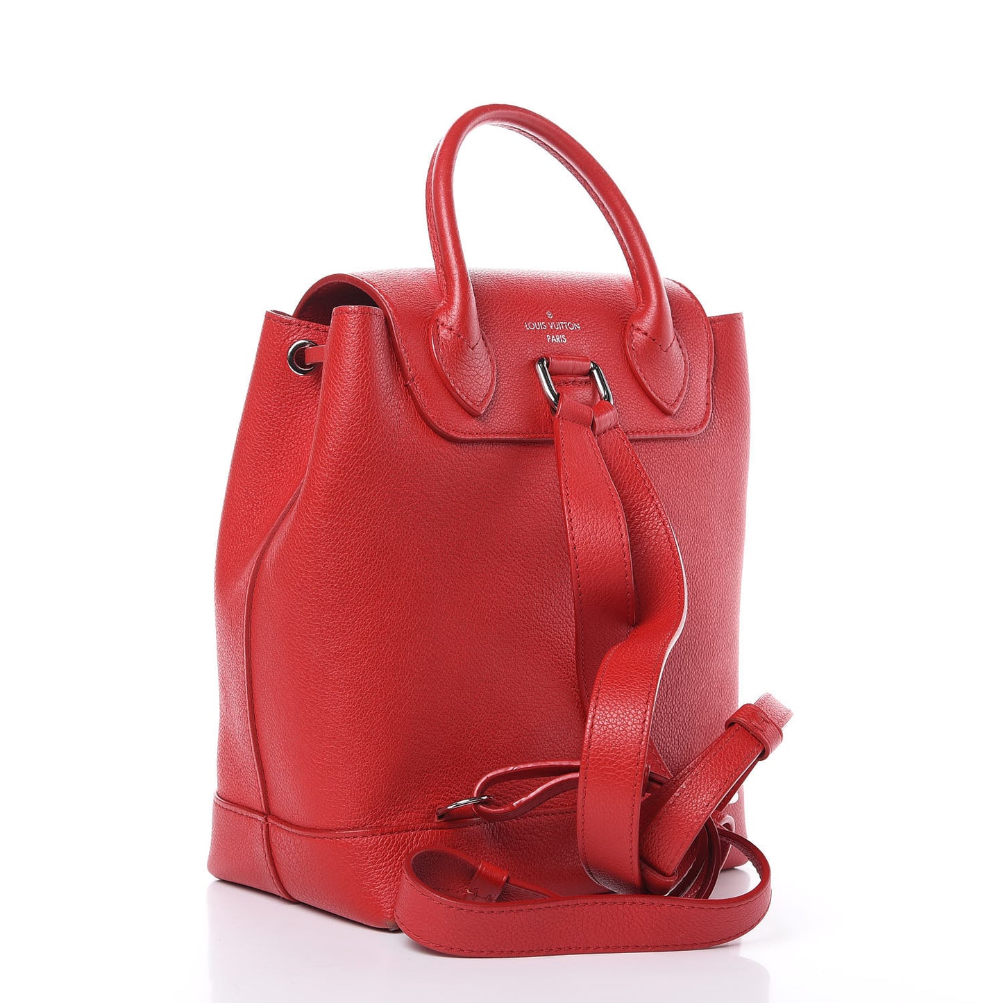 Soft Calfskin Lockme Backpack Rubis