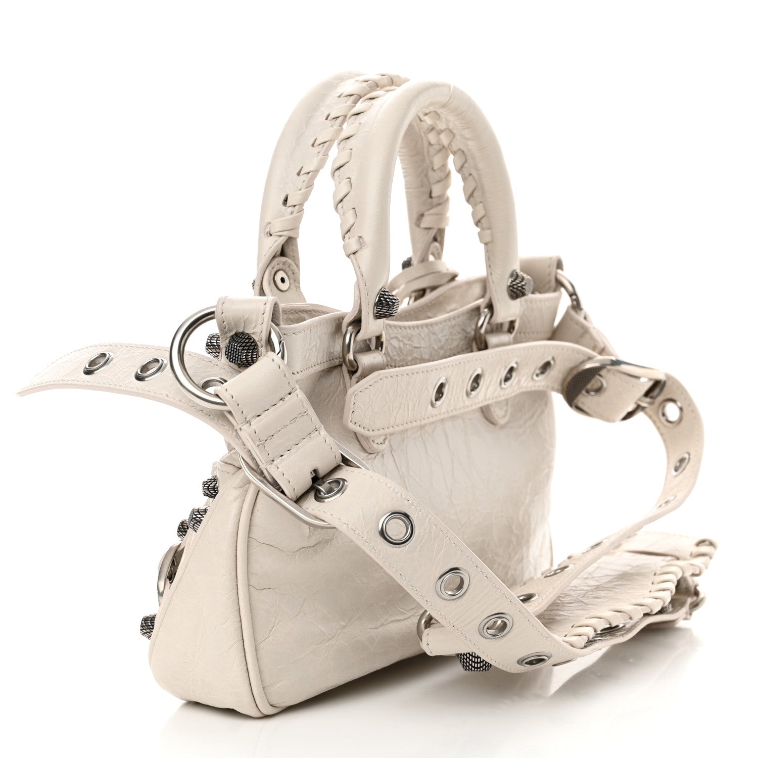 Balenciaga Agneau Arena Neo Cagole Mini Handbag White 4 of 12