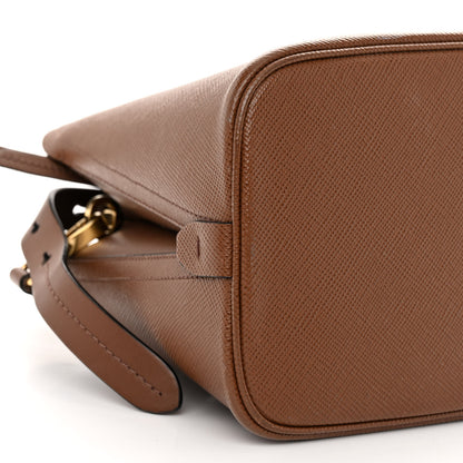 Prada Saffiano Cuir Calfskin Matinee Tote Cognac Black 8 of 11